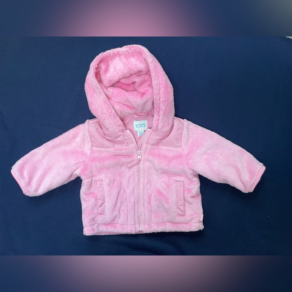 The Children’s Place Sherpa Jacket Like New Pink 6-12 months